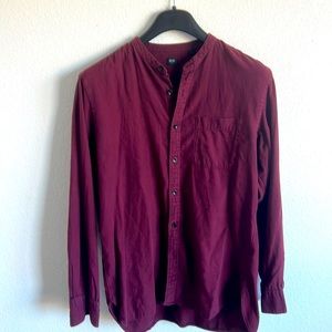 Medium red button up shirt